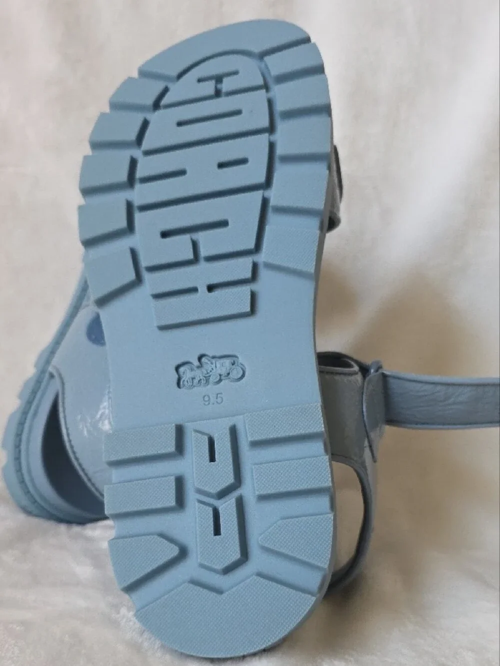 Coach Brynn Women's Chunky Strap Sandals in Blue.